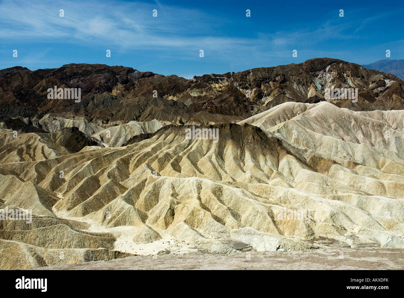Zabriskie Point, Death Valley, désert de Mojave, Californie, USA Banque D'Images
