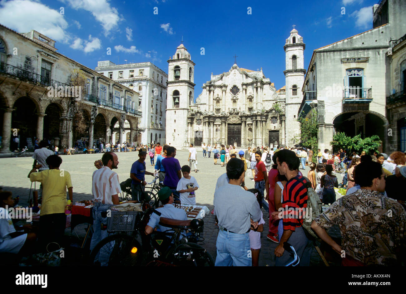 Cathédrale de la Plaza de la Catedral, La Havane, Cuba Banque D'Images