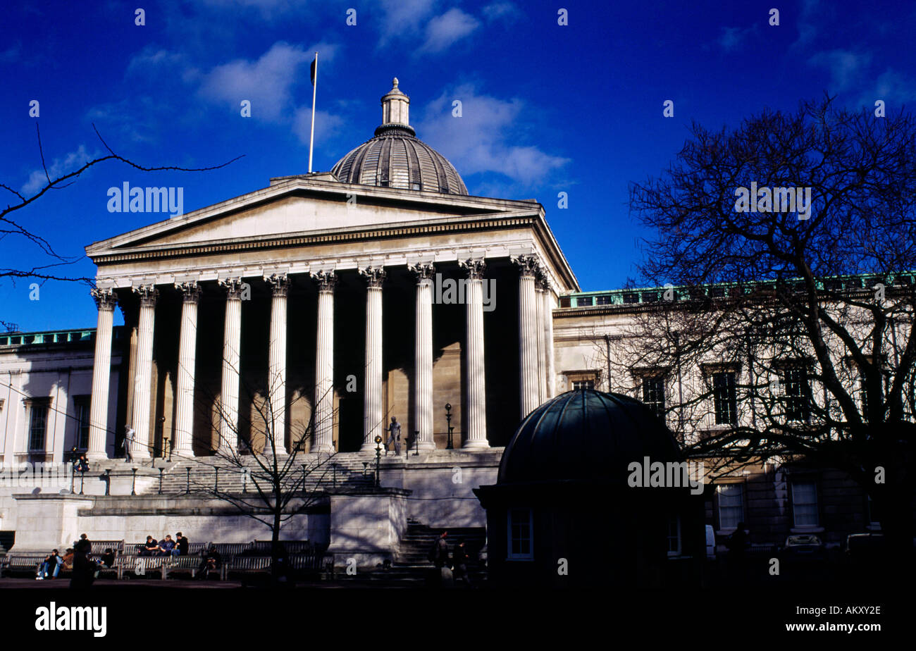 Gower Street London England University College portique corinthien néoclassique de l'architecte William Wilkins Banque D'Images