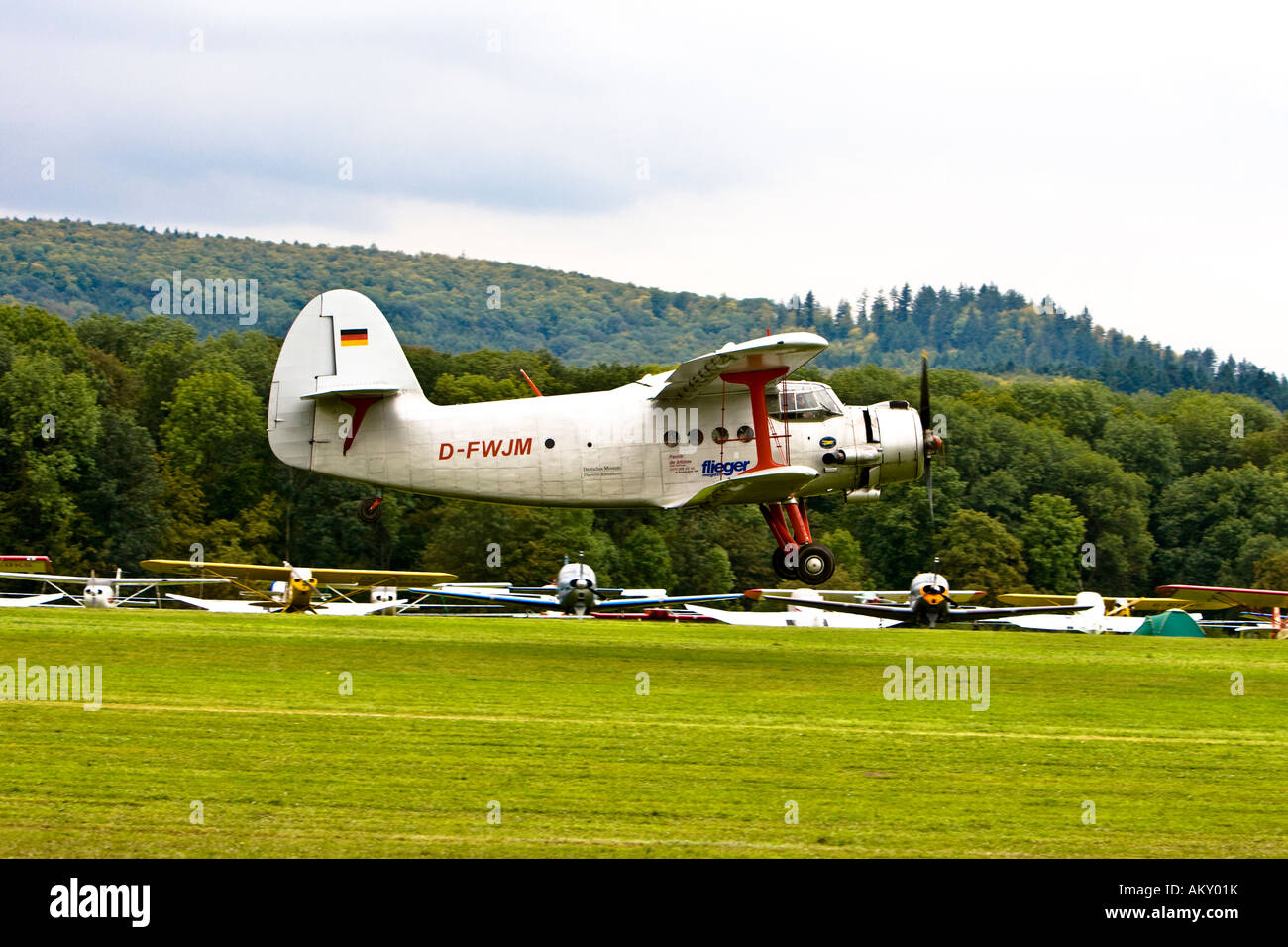 Antonov AN-2, l'avion vintage grande réunion sur la Hahnweide, Kirchheim-Teck, Bade-Wurtemberg, Allemagne Banque D'Images