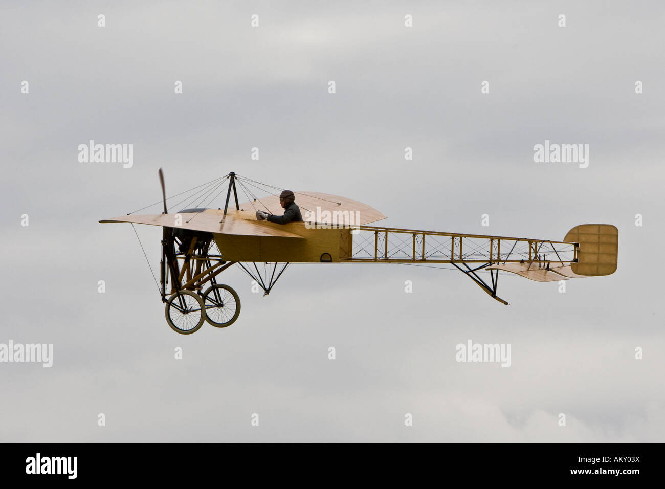 Blériot XI "La Manche", l'avion vintage grande réunion sur la Hahnweide, Kirchheim-Teck, Bade-Wurtemberg, Allemagne Banque D'Images
