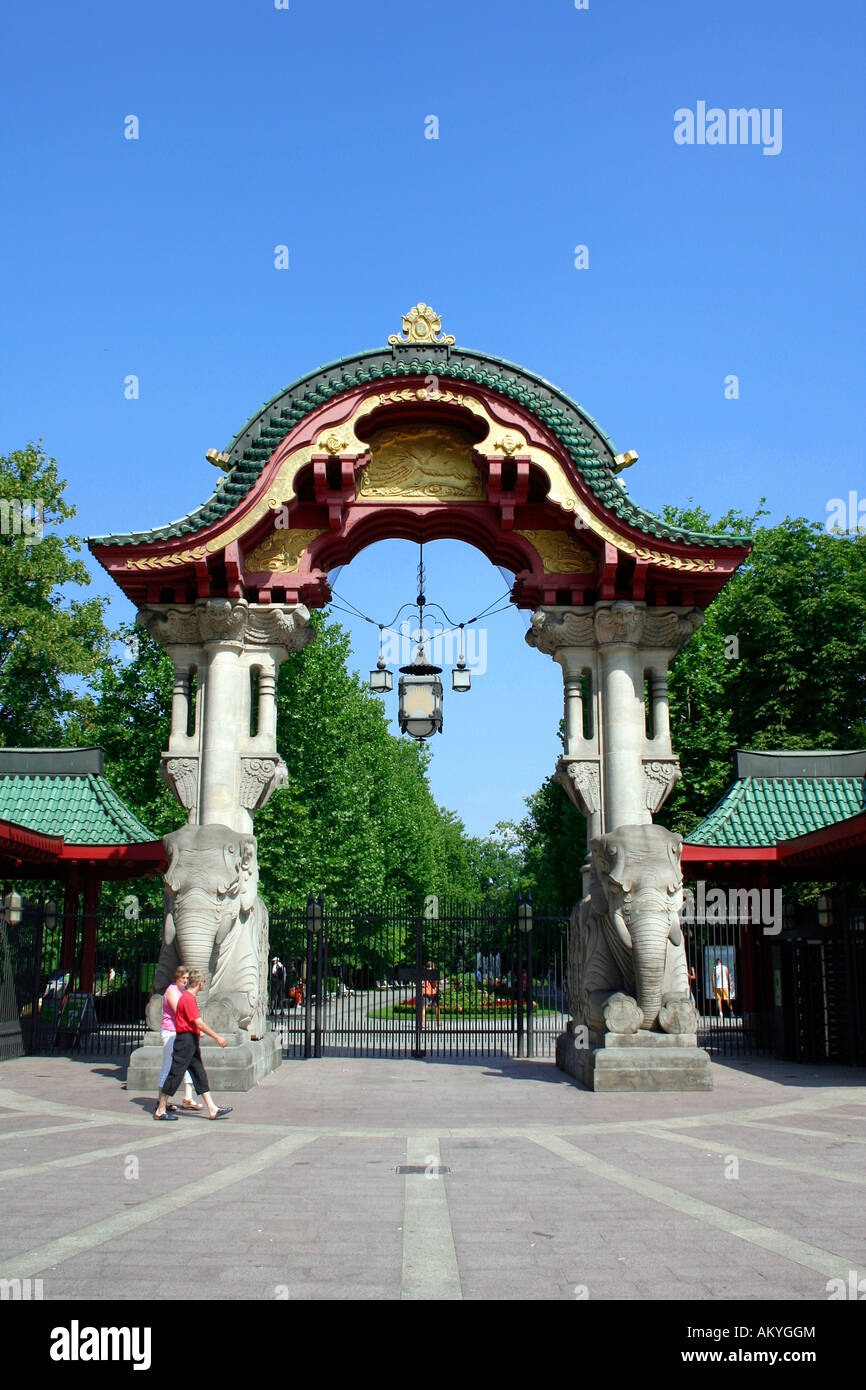 Zoo Berlin, entrée privée, Berlin, Allemagne Banque D'Images