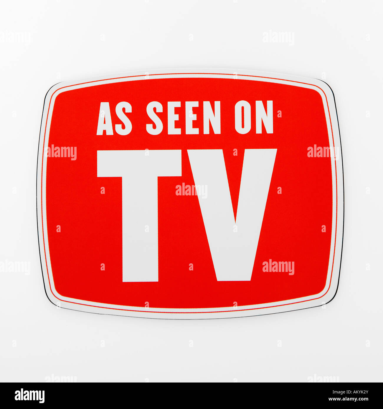 Vu à la TV sign Banque D'Images