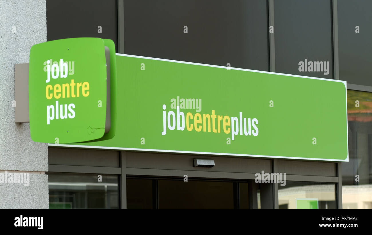 Job Centre Plus signer, Hounslow, Middlesex, Royaume-Uni. Banque D'Images