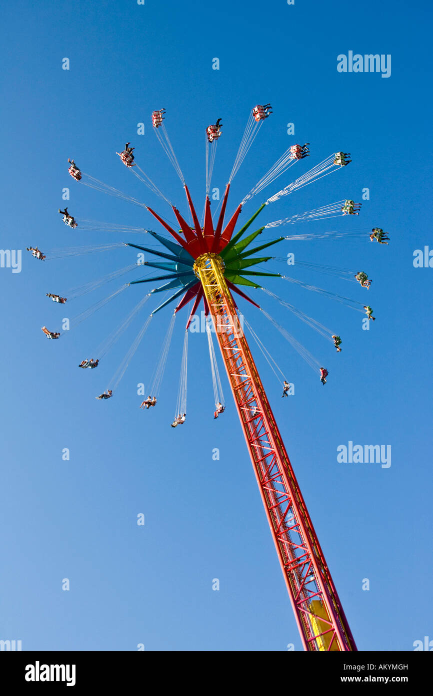 Chairoplane STAR FLYER sur l'Oktoberfest, Munich, Bavière, Allemagne Banque D'Images