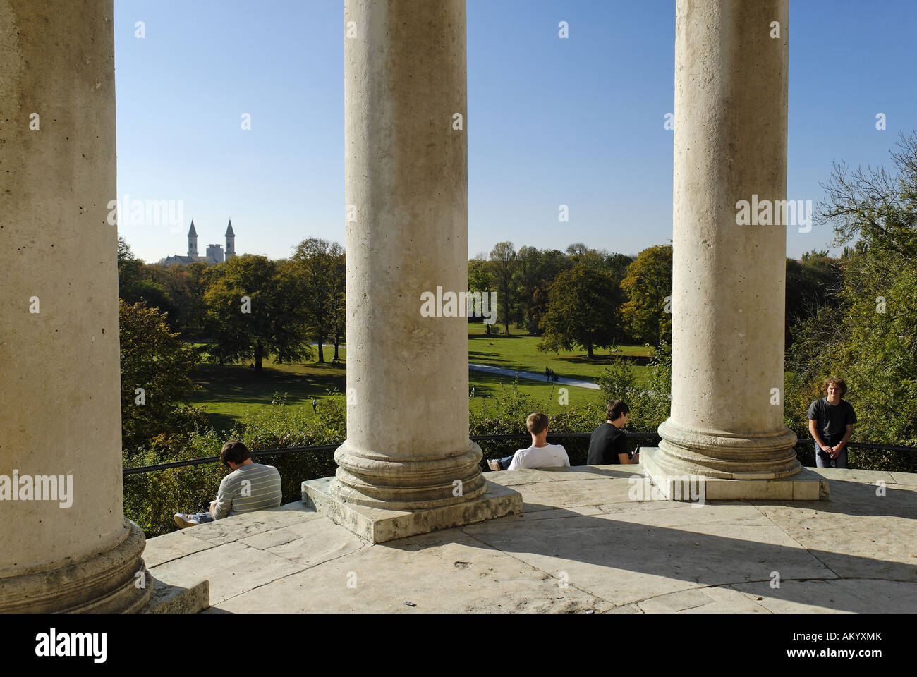 Monopteros, Englischer Garten, jardin anglais, Munich, Bavière, Allemagne Banque D'Images