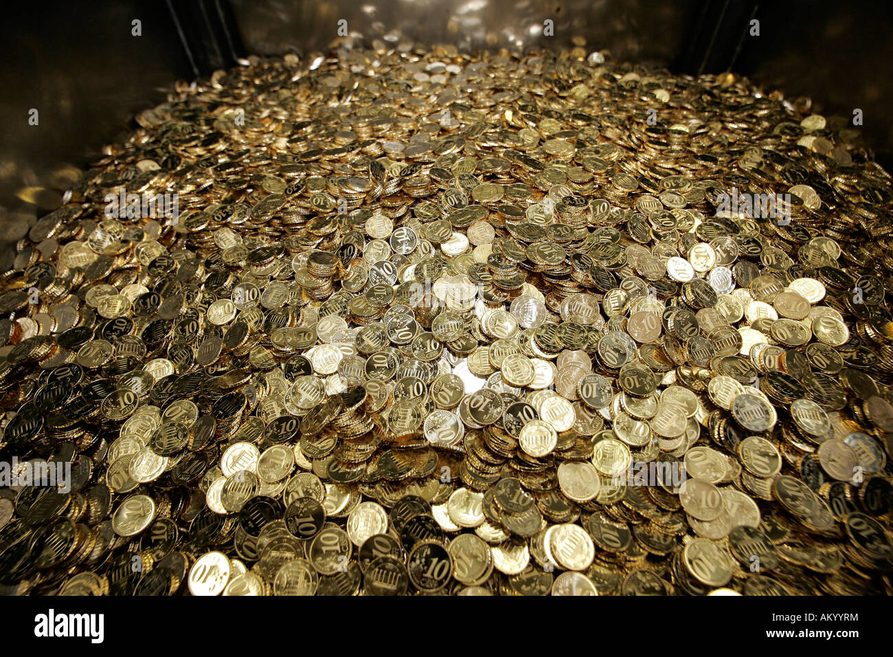 De nombreuses nouvelles faites-Cent-Coins 10 Banque D'Images