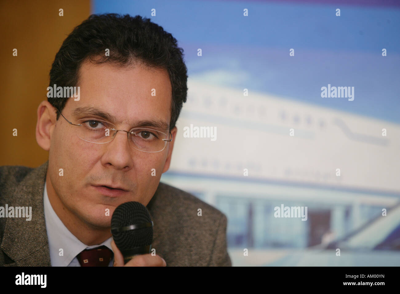 Stefano Wulff, chef de la direction de l'Flughafen Frankfurt/Hahn GmbH Banque D'Images