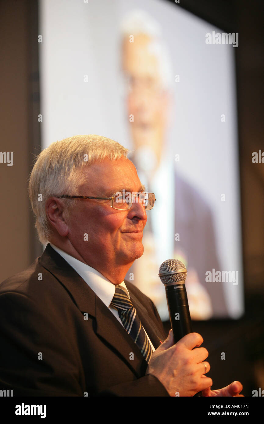 Président de l'Association Allemande de Football Dr Theo Zwanziger Banque D'Images