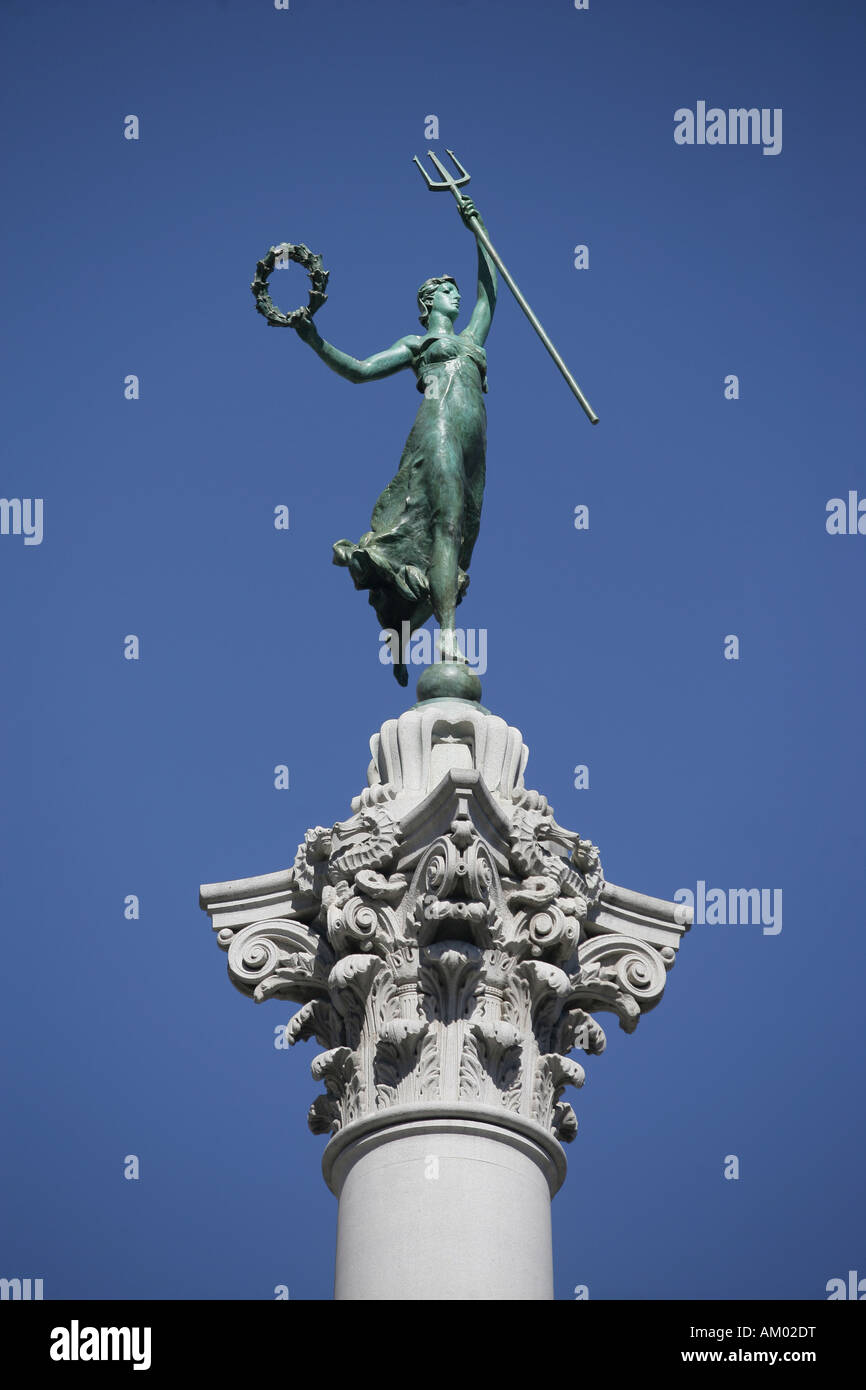 Le commodore George Dewey's monument à l'Union Square à San Francisco, Californie, USA Banque D'Images