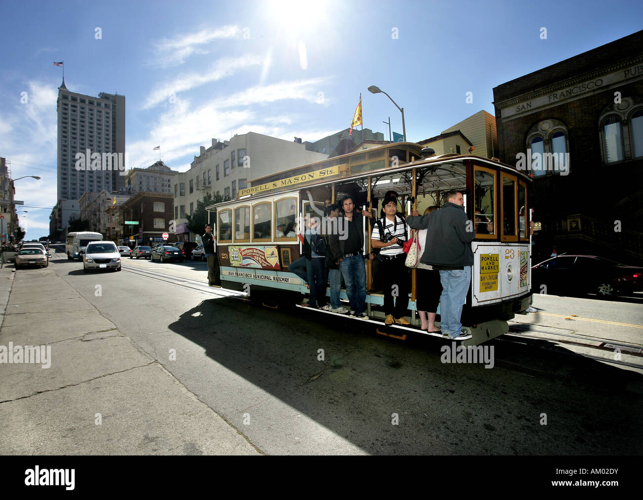 Cable Car à San Francisco, Californie, USA Banque D'Images