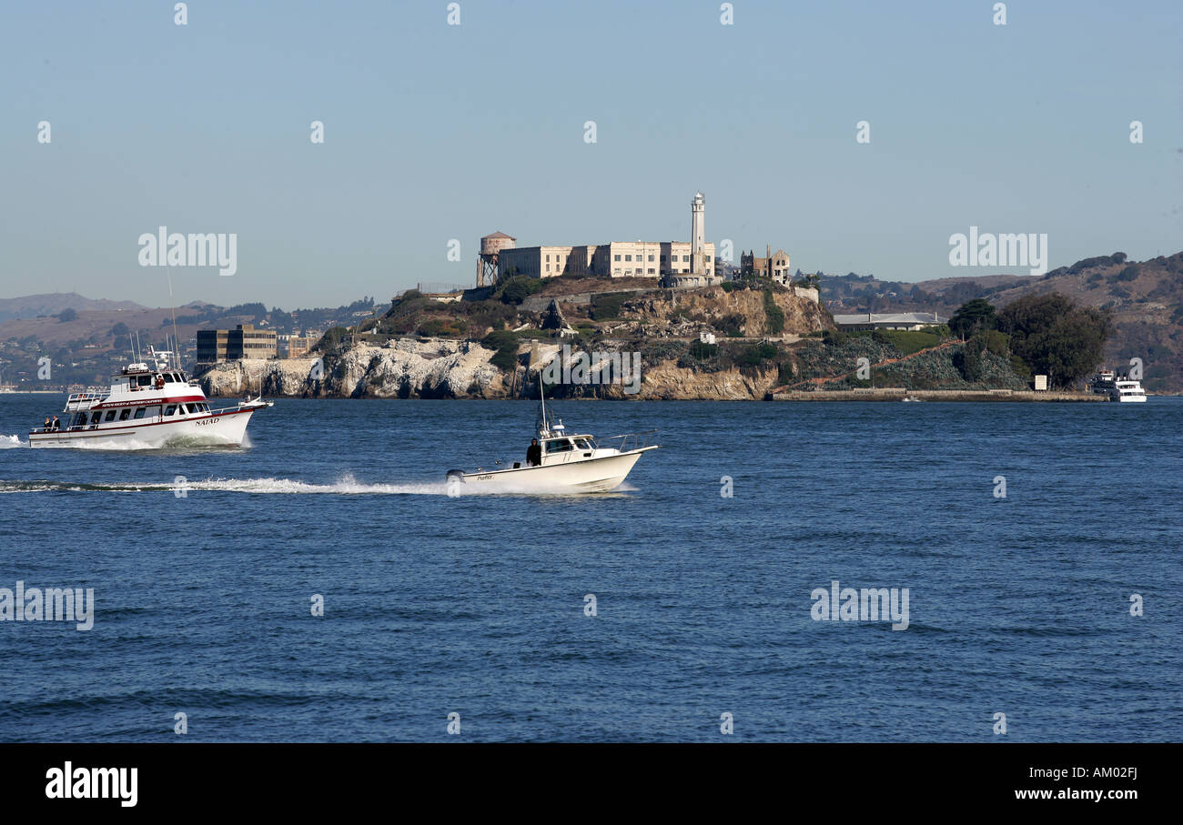 L'île d'Alcatraz, un délateur incarcéré, en face de San Francisco, California, USA Banque D'Images