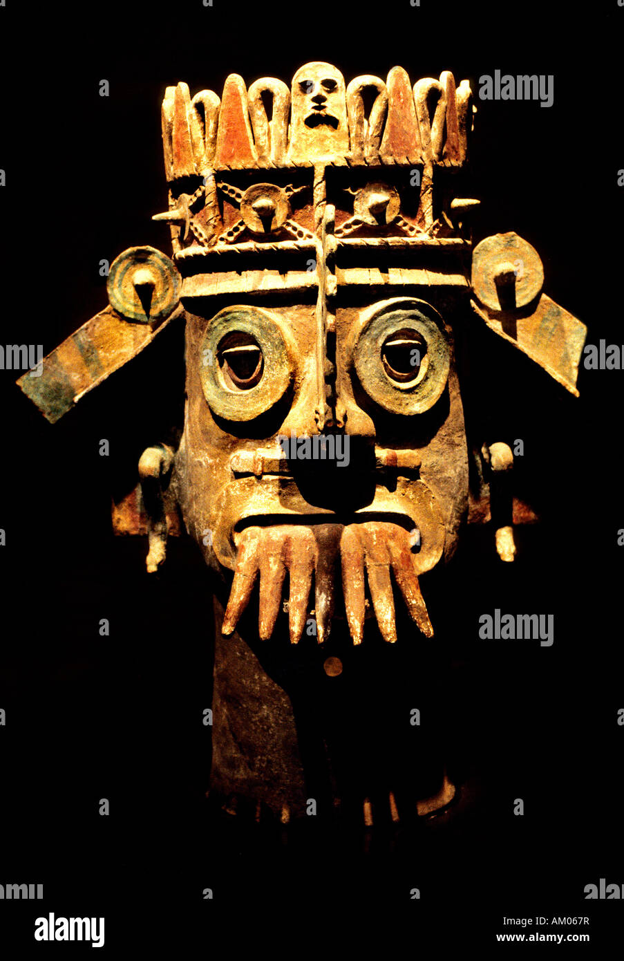 Pueblan Dieu de l'eau dans la région de Chapultepec Musée d'anthropologie de Mexico Banque D'Images