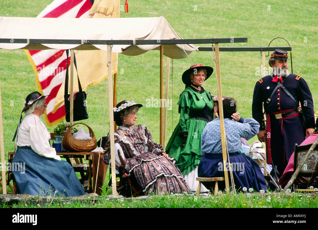 United States Civil War reenactors Banque D'Images