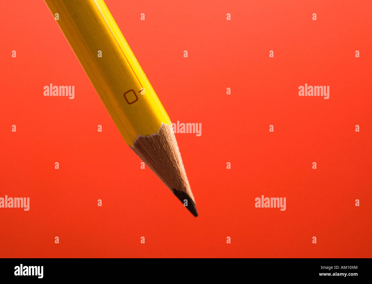 Haut d'un crayon, jaune Banque D'Images