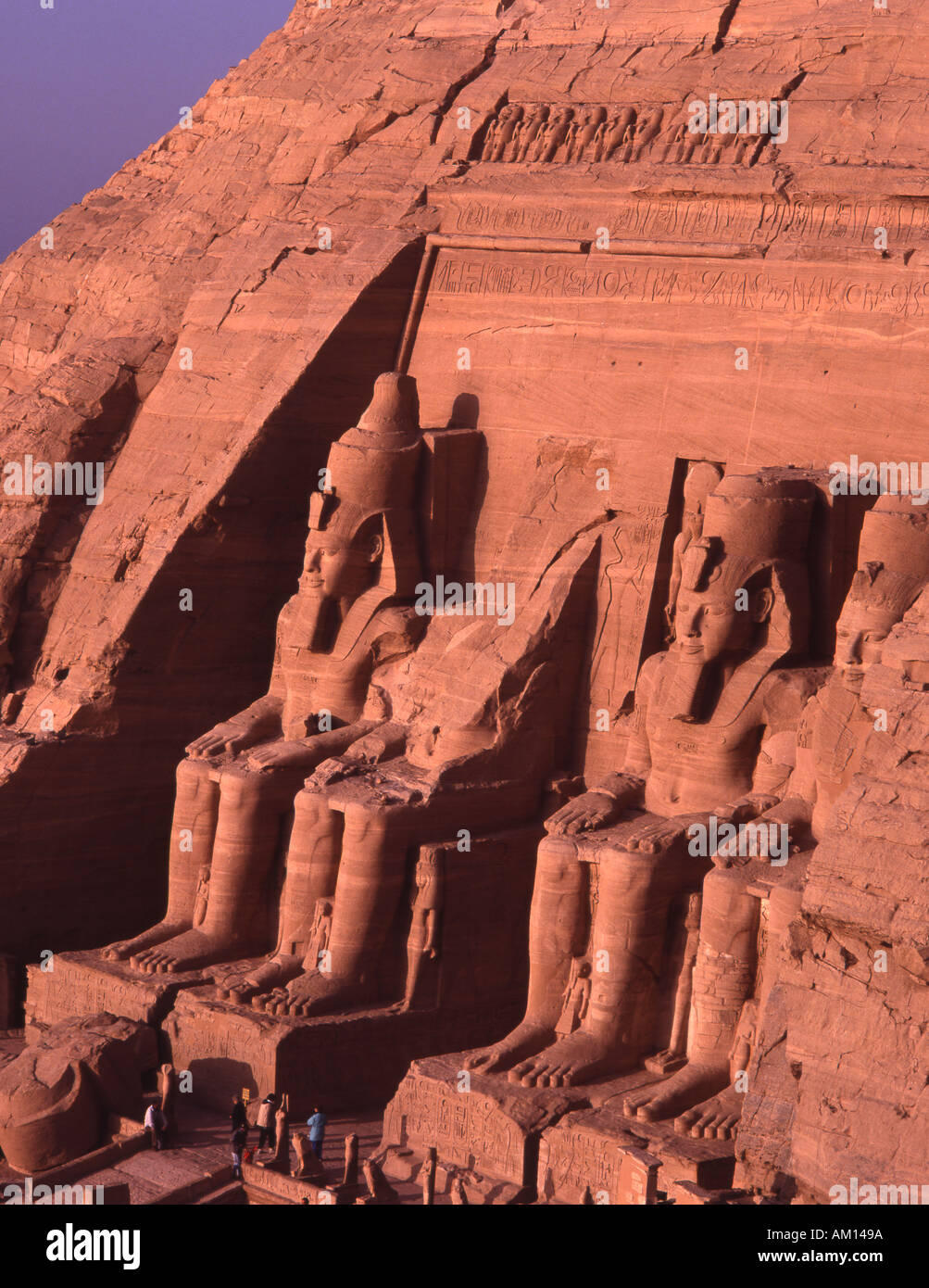Égypte, vallée du Nil Abu Simbel, temple de Ramsès II Banque D'Images