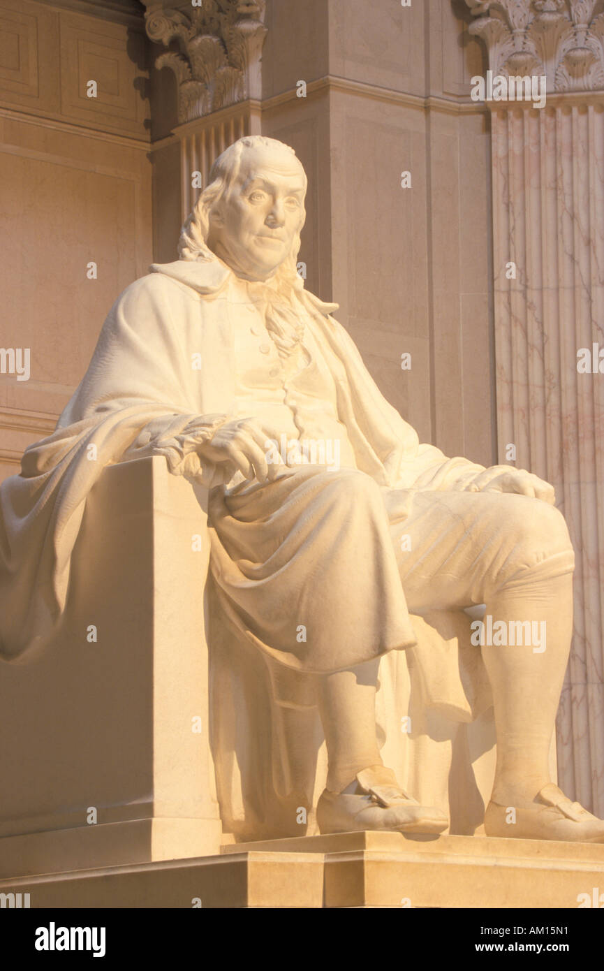 Benjamin Franklin Franklin Memorial Institute de Philadelphie, en Pennsylvanie Banque D'Images