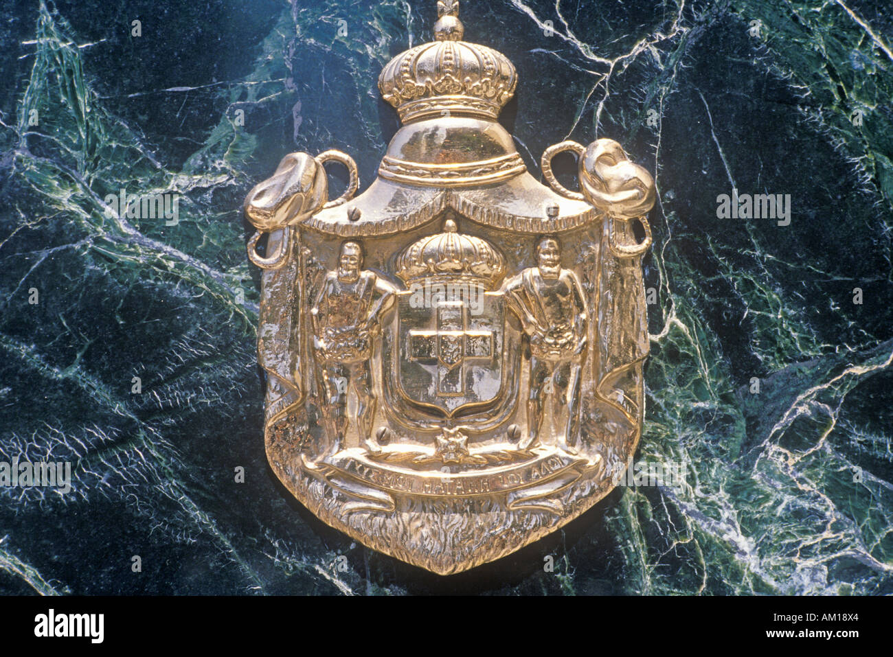 Armoiries d'or symbolisant la richesse Beverly Hills en Californie Banque D'Images