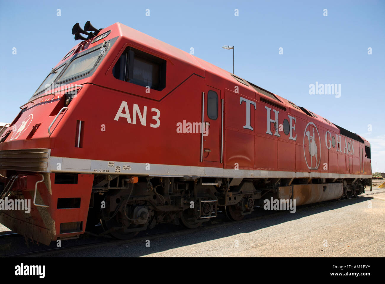 Le Ghan Train, locomotive, gare, Alice Springs, Territoire du Nord, Australie Banque D'Images