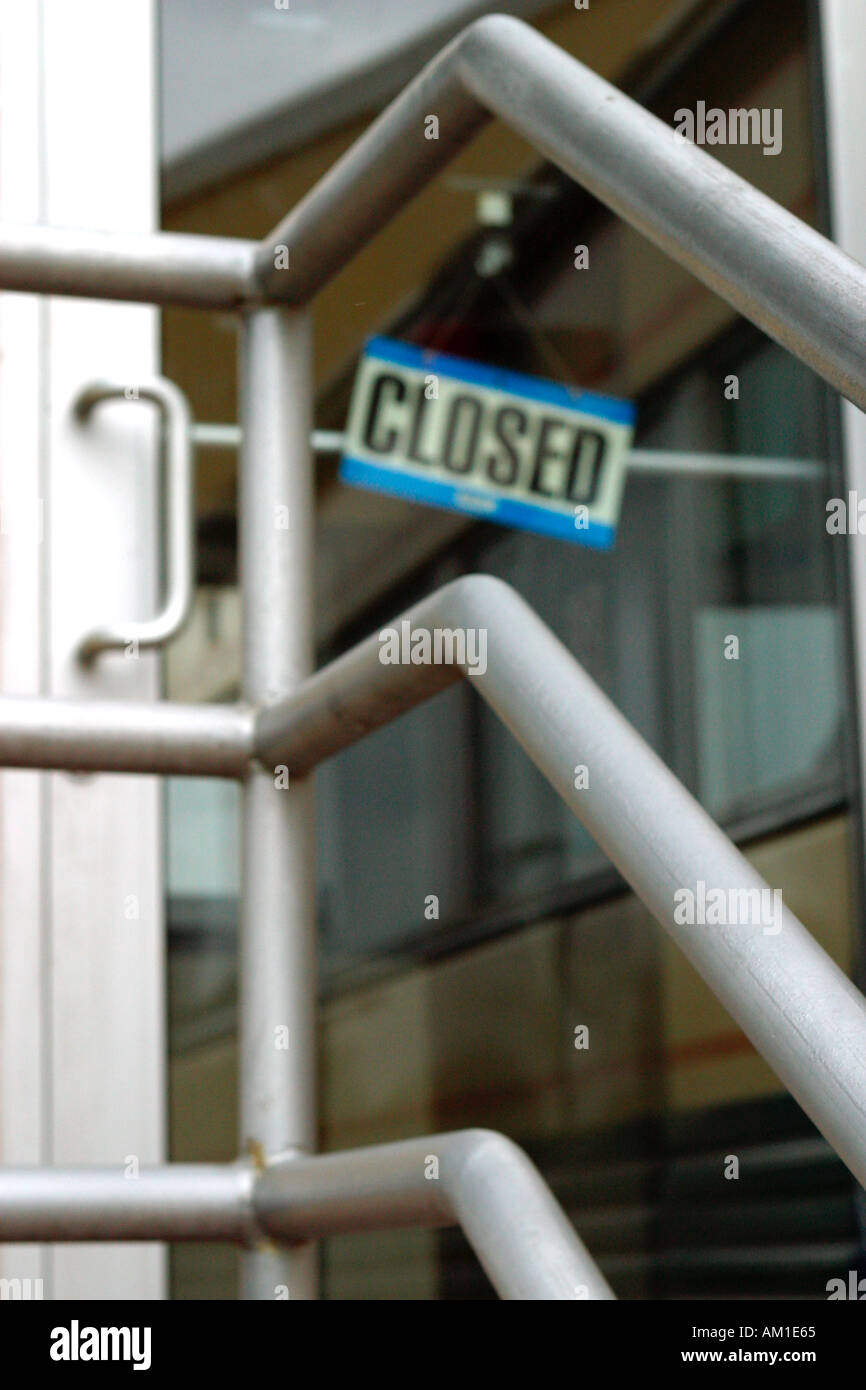 Closed Sign at Diner Old Orchard Beach dans le Maine Banque D'Images