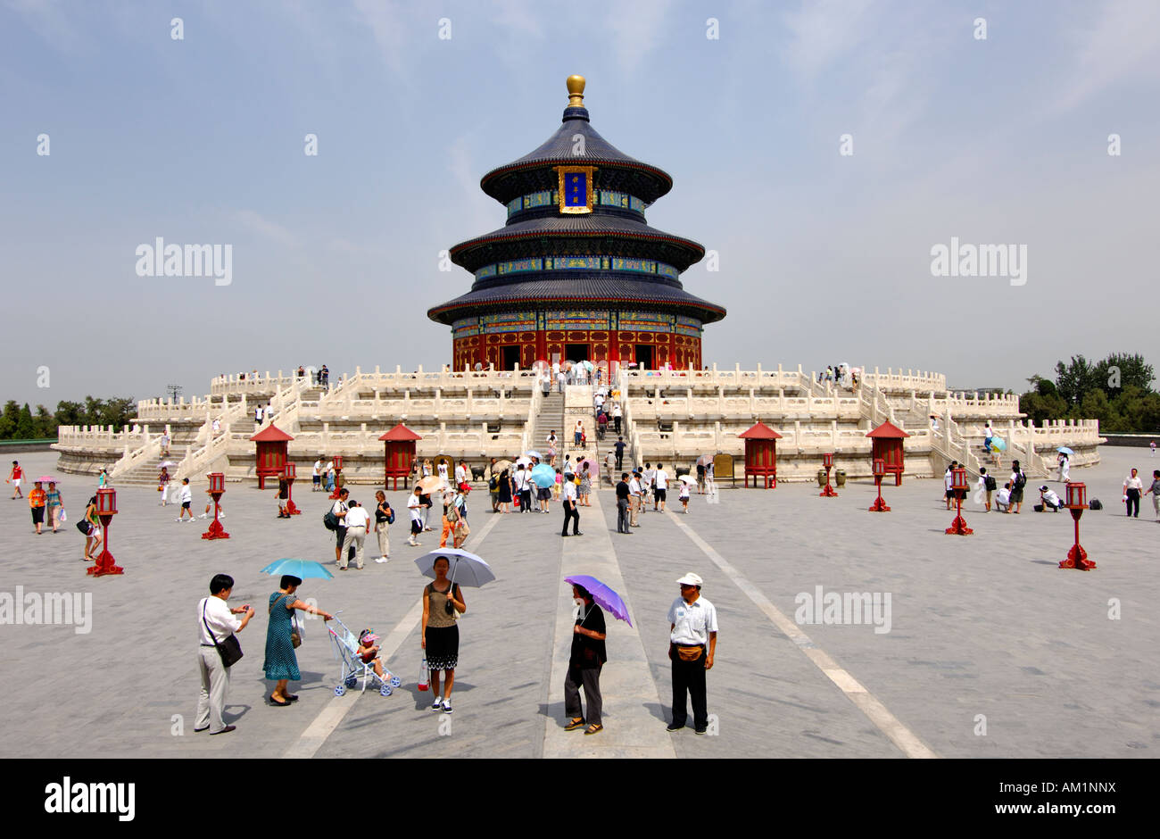 Au Temple du Ciel, la salle de prière pour les bonnes récoltes, Beijing, Chine Banque D'Images