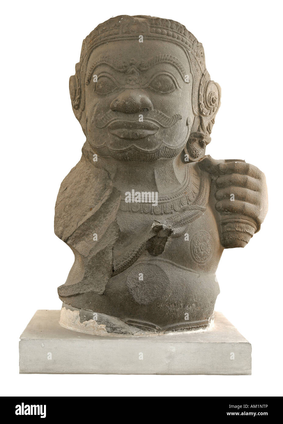 Le dieu gardien, statue, Cham Sculpture Museum, Danang, Vietnam Banque D'Images