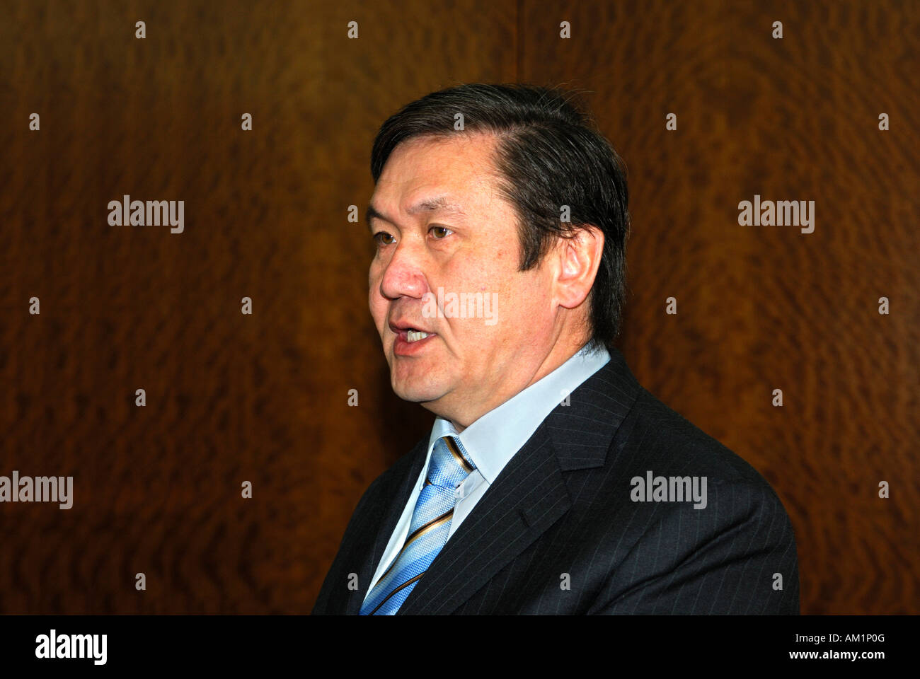 Nambaryn Enkbayar, Président de la Mongolie Banque D'Images