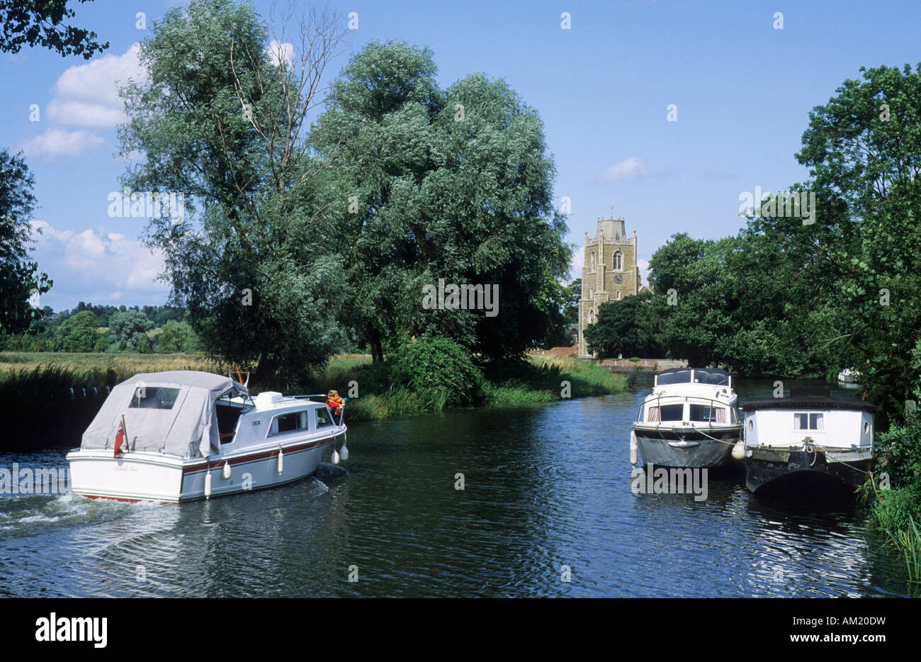 Hemingford Grey Cambridgeshire River Ouse Banque D'Images