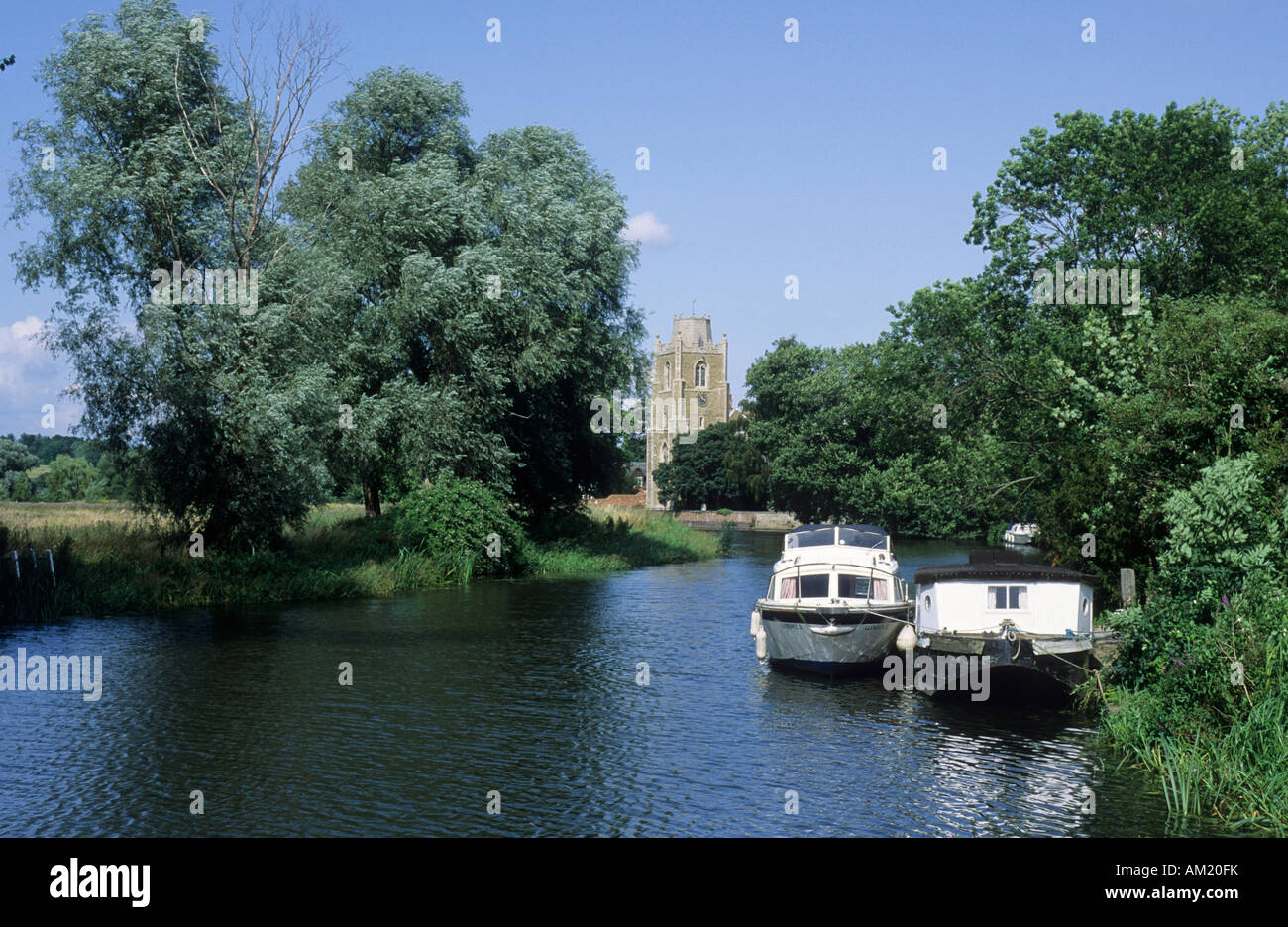 Hemingford Grey Cambridgeshire rivière Ouse 2 Banque D'Images