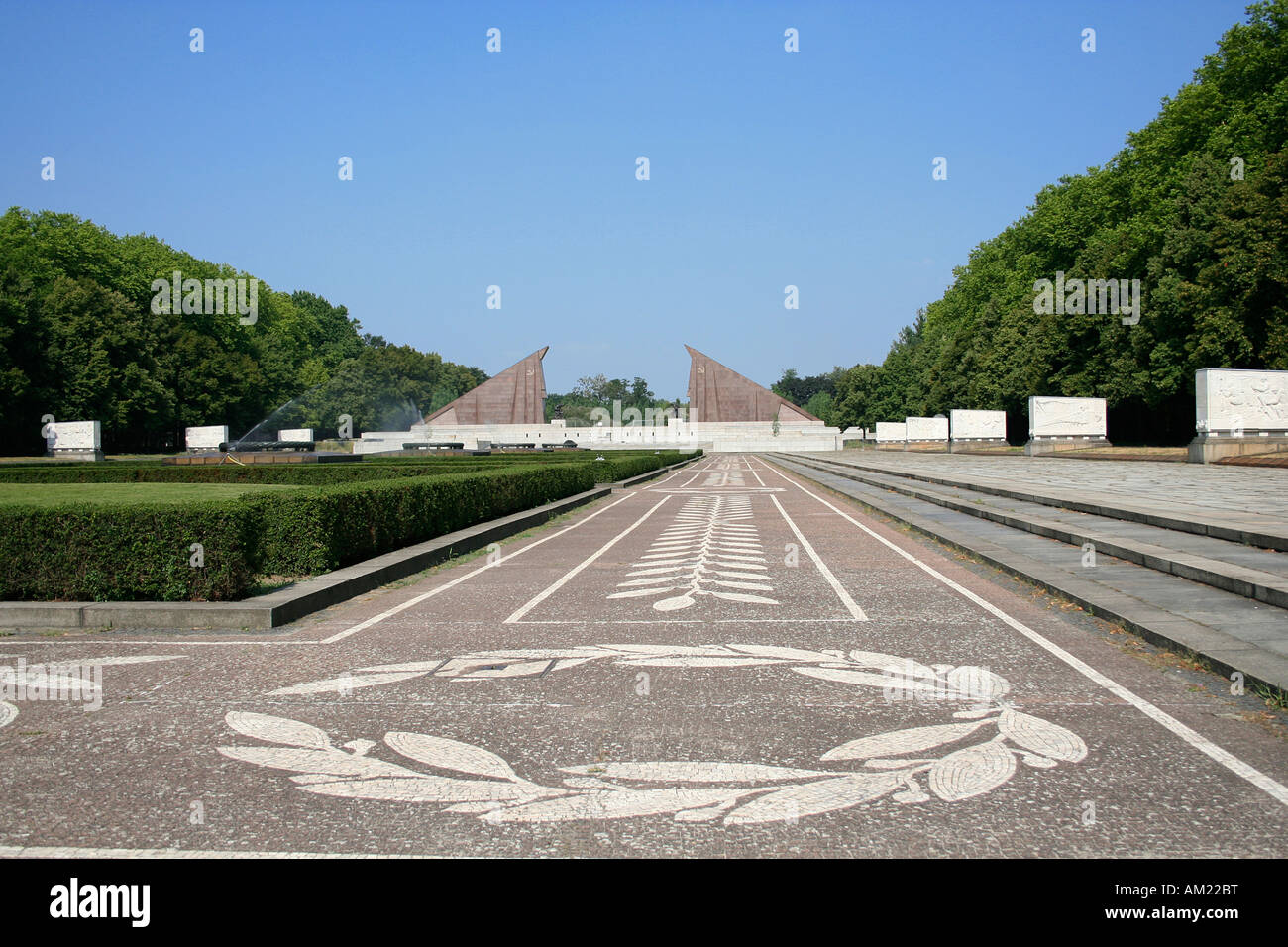 Monument commémoratif de guerre soviétique, Treptow, Berlin, Allemagne Banque D'Images