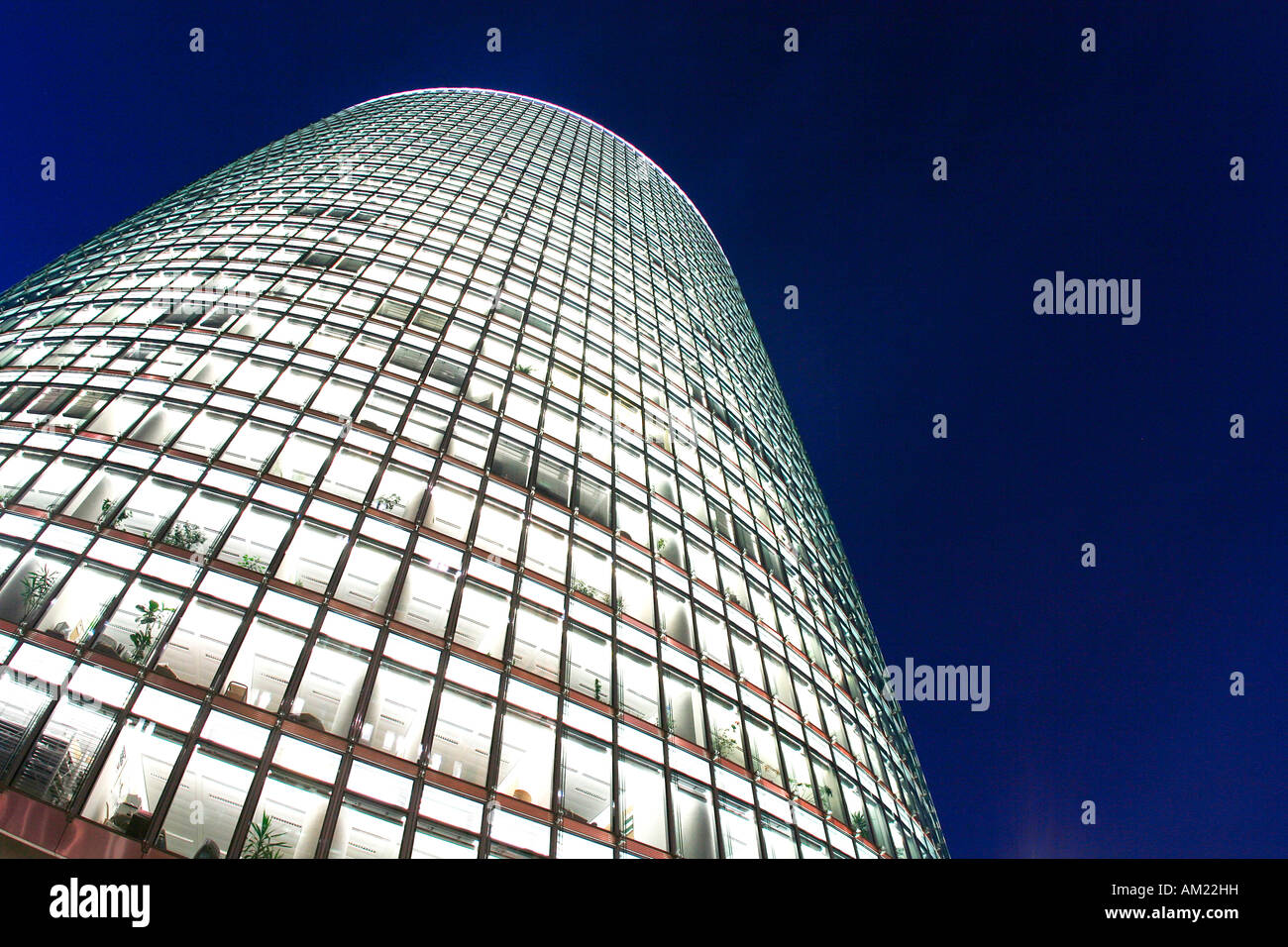 La Potsdamer Platz, la Deutsche Bahn Tower, Berlin, Allemagne Banque D'Images