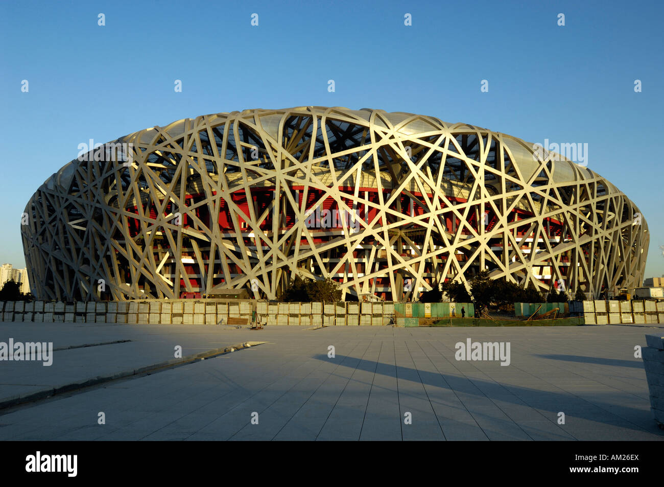 Site de construction du Stade National, connu sous le nom de nid d'oiseau pour les Jeux Olympiques de 2008 29-Nov-2007 Banque D'Images Site de construction du Stade National, connu sous le nom de nid d'oiseau pour les Jeux Olympiques de 2008 29-Nov-2007 Banque D'Images