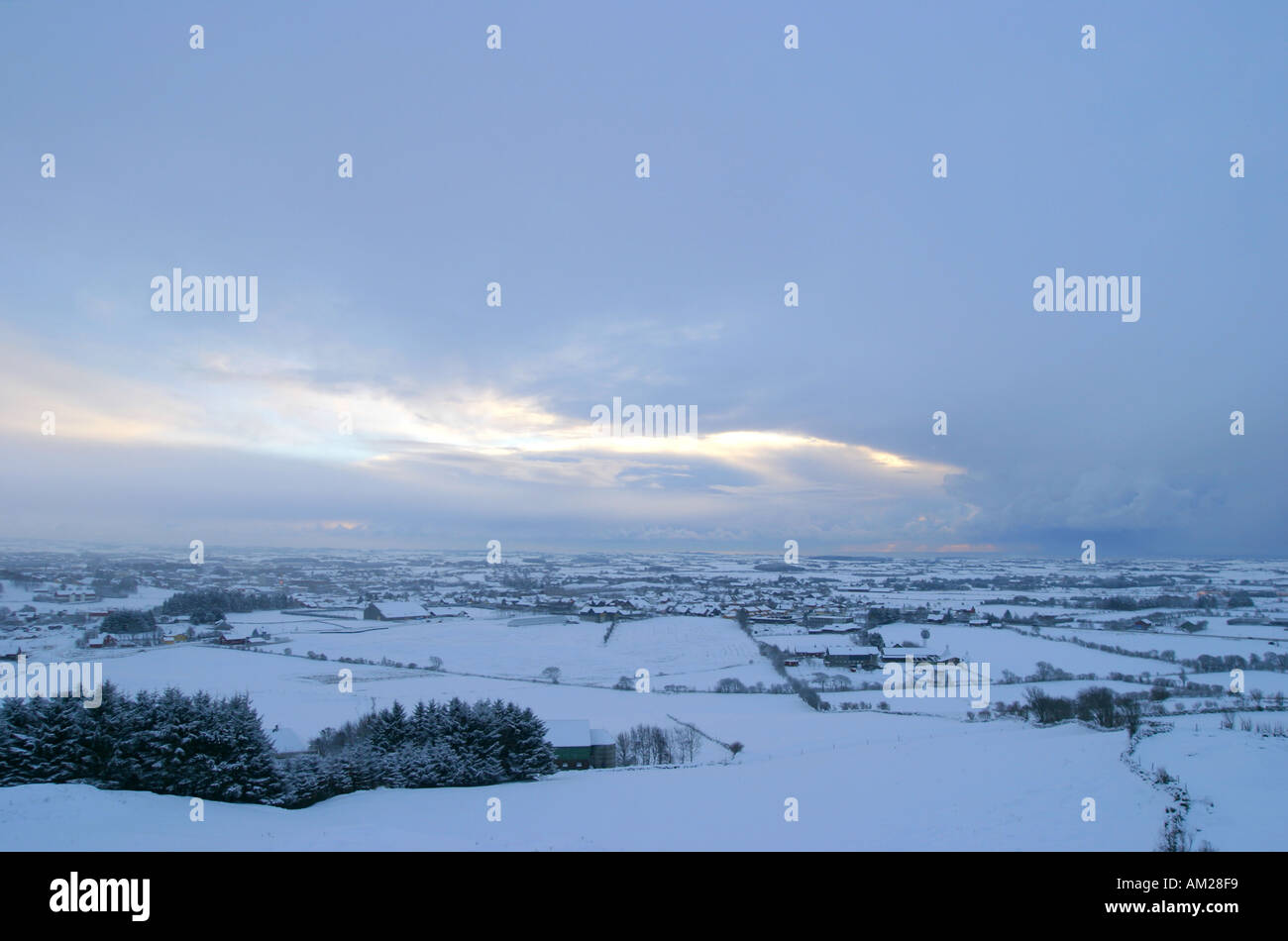 Paysage d'hiver dans l'ouest de la Norvège Banque D'Images