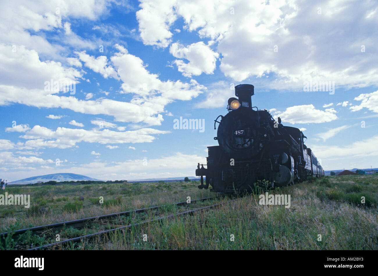 Le Cumbres et Scenic Railroad toltèque voyageant de Chama Nouveau Mexique à Antonio Colorado Banque D'Images