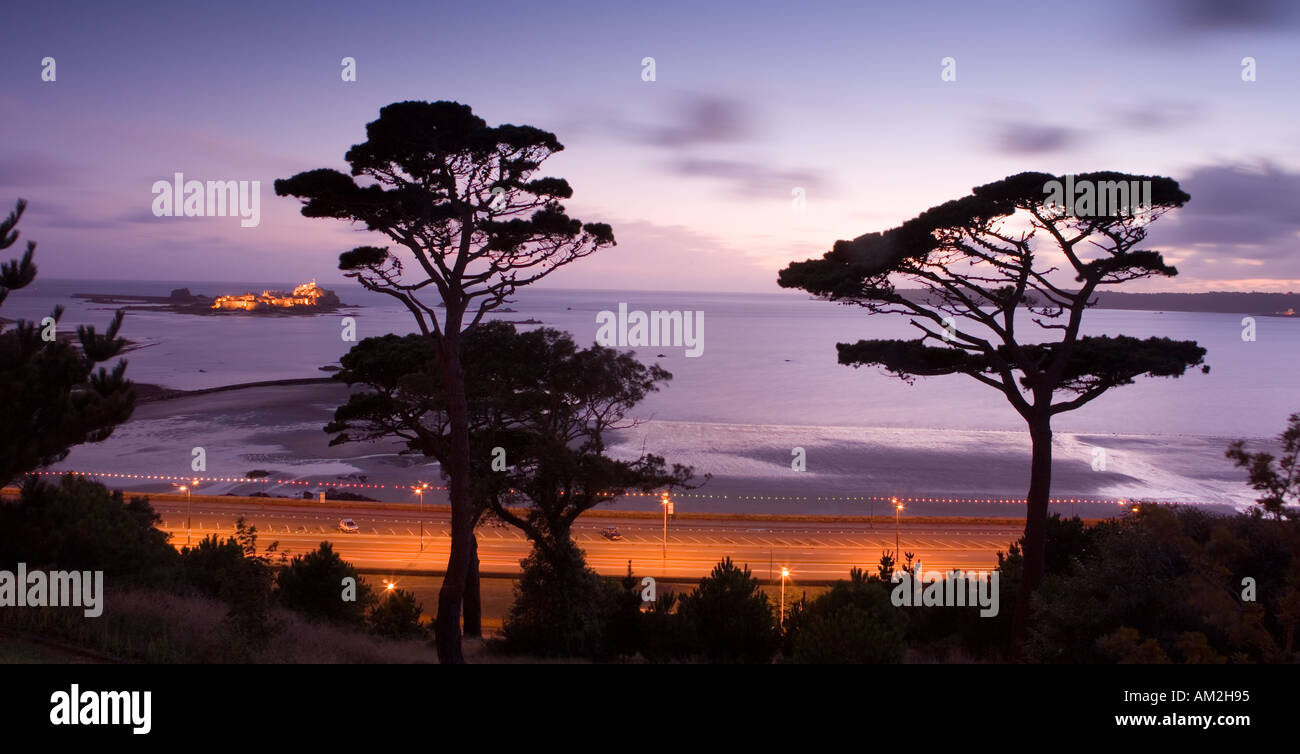 Channel Islands Jersey Elizabeth Castle St Aubins Bay St Helier Banque D'Images