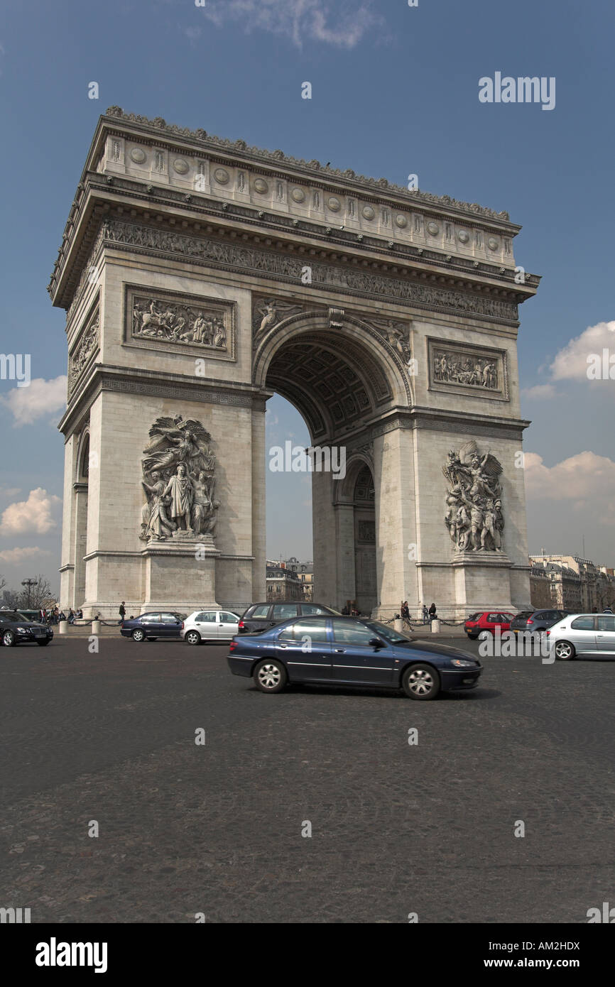 Arc de Triomphe Paris Banque D'Images