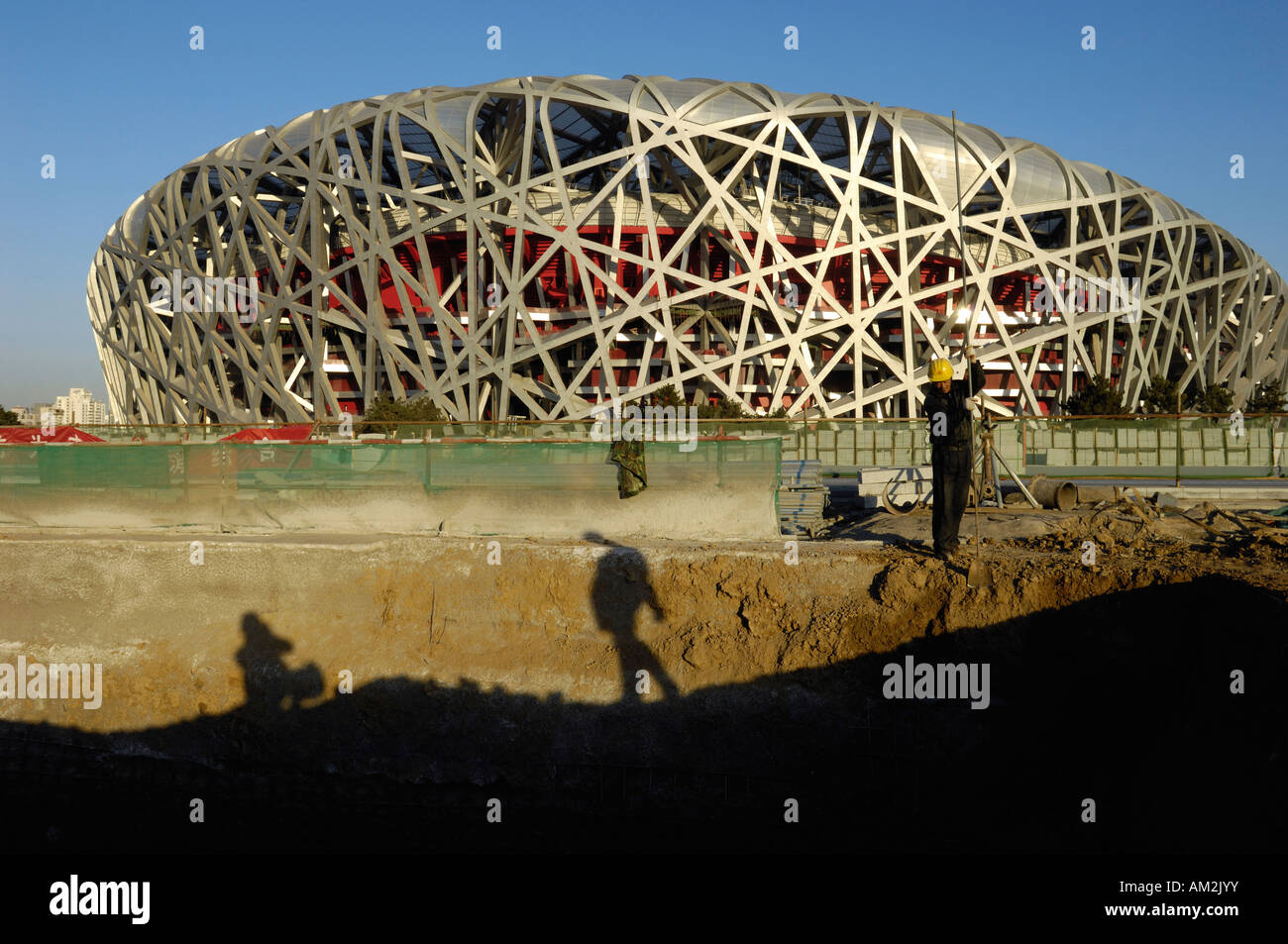 Site de construction du Stade National, connu sous le nom de nid d'oiseau pour les Jeux Olympiques de 2008 29 Nov 2007 Banque D'Images Site de construction du Stade National, connu sous le nom de nid d'oiseau pour les Jeux Olympiques de 2008 29 Nov 2007 Banque D'Images