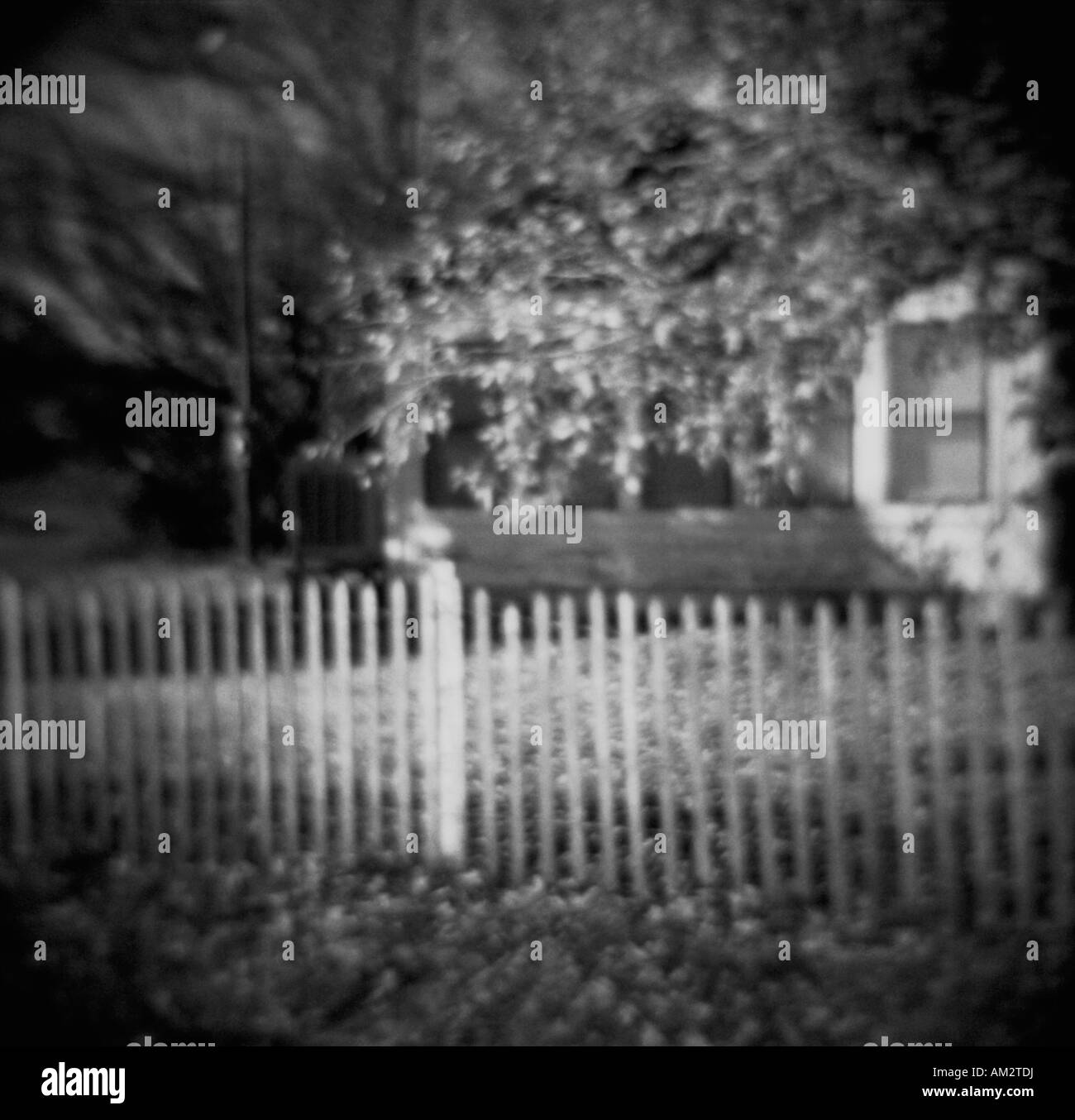 Clôture blanche Banque D'Images