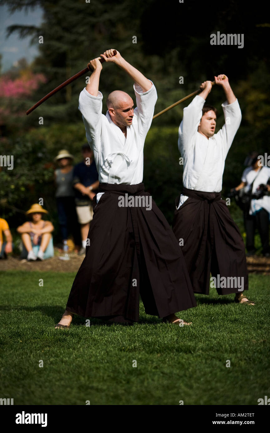 Combat à l'épée à la performance Festival Japonais Descanso Gardens Los  Angeles County California United States of America Photo Stock - Alamy