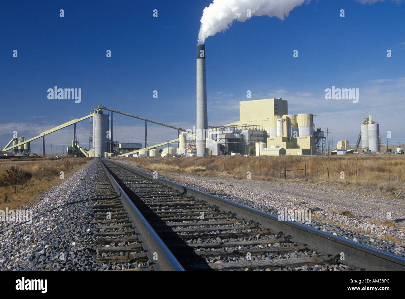 Le plus grand de l'Amérique de vapeur refroidis par air de centrales électriques dans la région de Wyodak WY Banque D'Images
