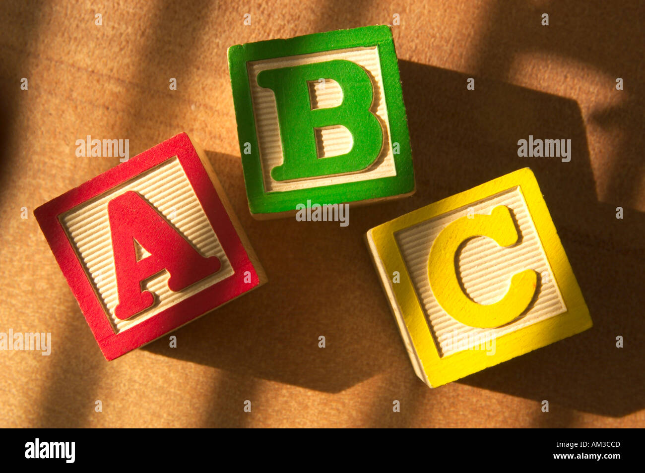 Childs toy blocks : a,b,c'est Banque D'Images