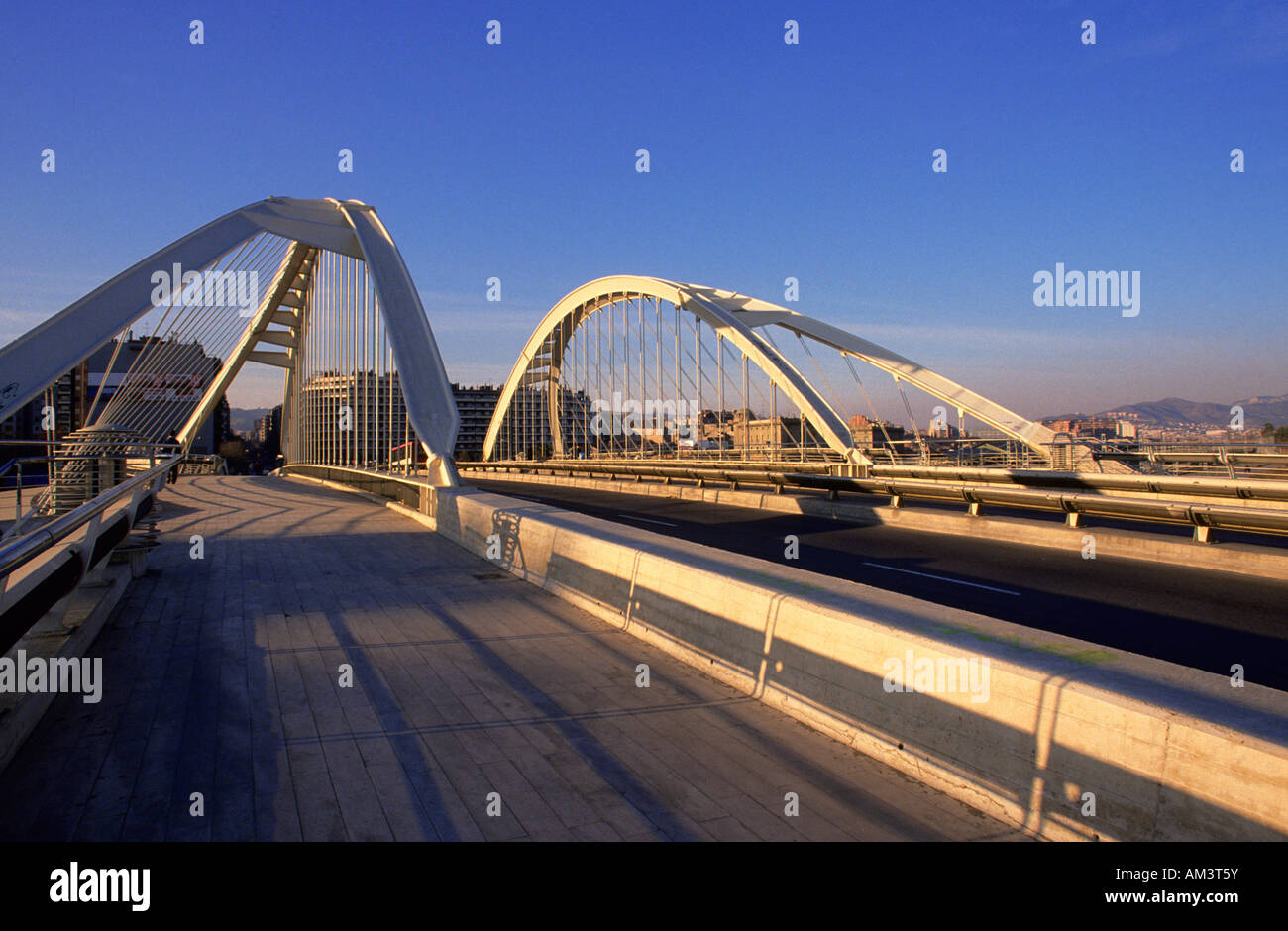 Santiago Calatrava bridge. Bac de Roda. Barcelone. La Catalogne. L'Espagne. Banque D'Images