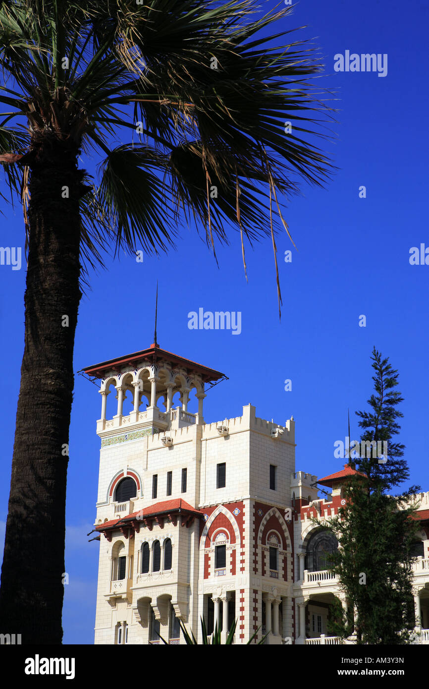 L'Égypte, la côte Méditerranéenne, Alexandrie, Palais Montazah, anciennement propriété du roi Farouk Banque D'Images