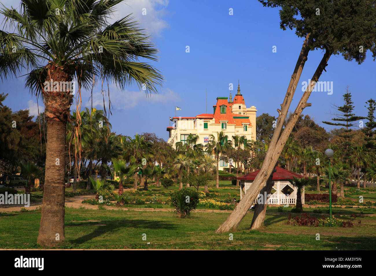 L'Égypte, la côte Méditerranéenne, Alexandrie, Palais Montazah Park, anciennement propriété du roi Farouk Banque D'Images