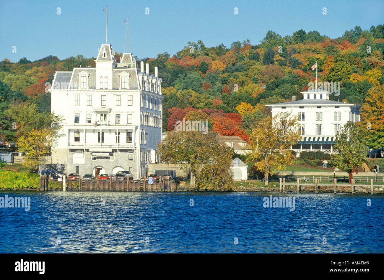La route panoramique le long de la rivière Connecticut 154 East Haddam Connecticut Banque D'Images