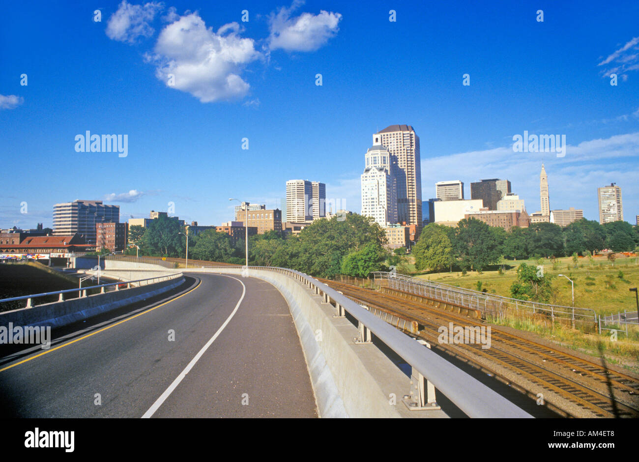 Capitale de l'état de Hartford Hartford Connecticut skyline Banque D'Images