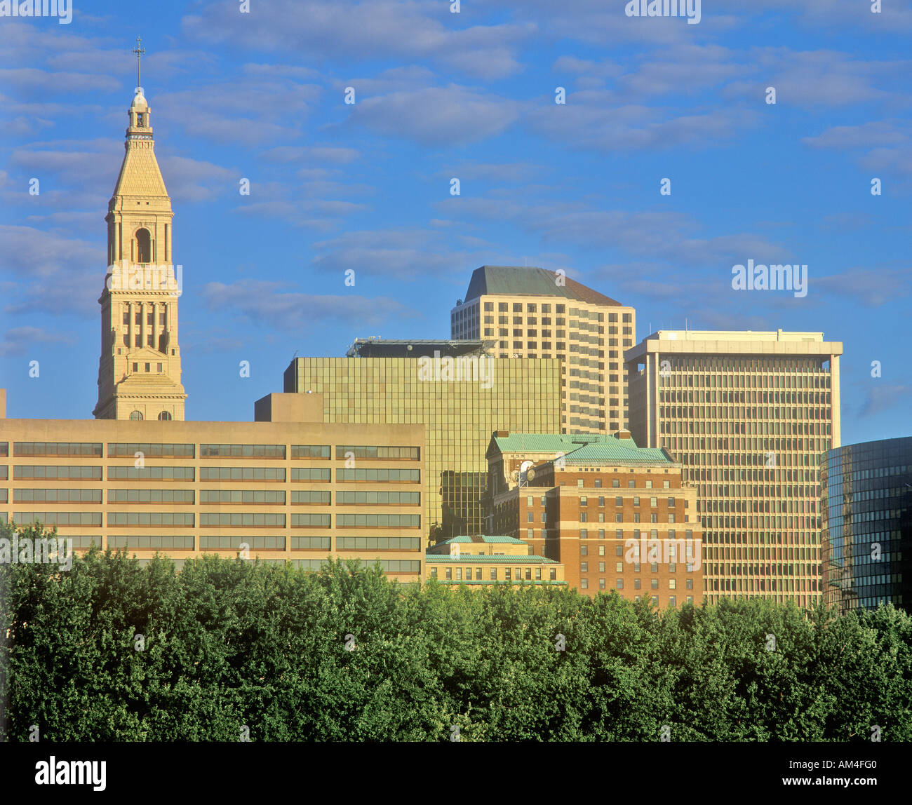 Capitale de l'état de Hartford Hartford Connecticut skyline Banque D'Images