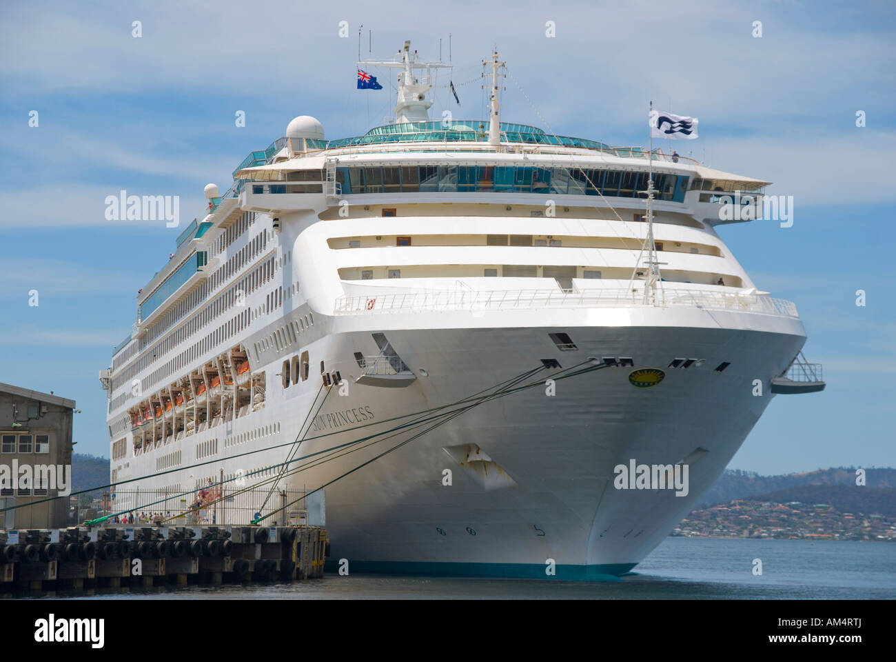 Le bateau de croisière Sun Princess au docks à Hobart, Tasmanie, Australie Banque D'Images