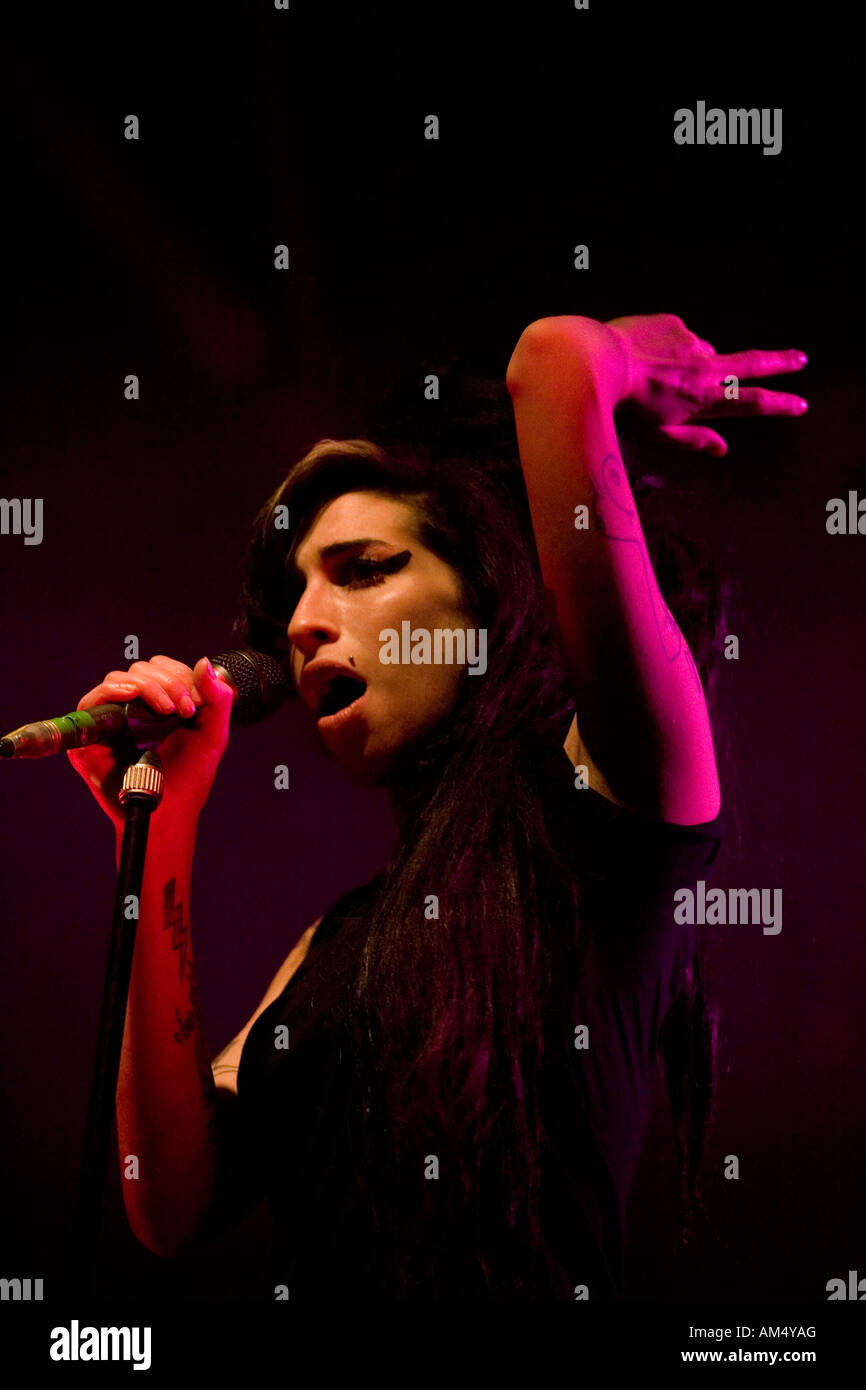 Amy Winehouse en live Banque D'Images