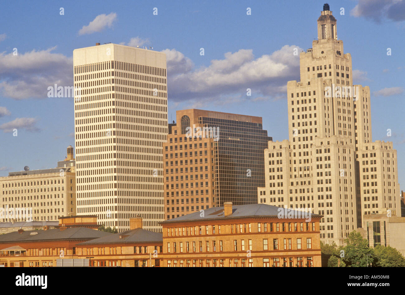 Lever du soleil sur la ville de Hartford Hartford Connecticut Banque D'Images